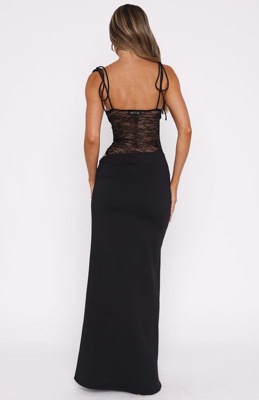 Mirella Women's Lace Panel Bodycon Maxi Dress | Corset Going Out Occasion Dress | Evening & Casual