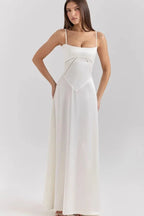 Gabriella Women's Satin Bodycon Maxi Dress | Fitted Silhouette | Evening & Smart Casual