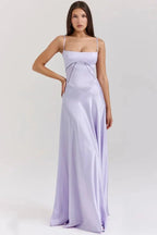 Gabriella Women's Satin Bodycon Maxi Dress | Fitted Silhouette | Evening & Smart Casual