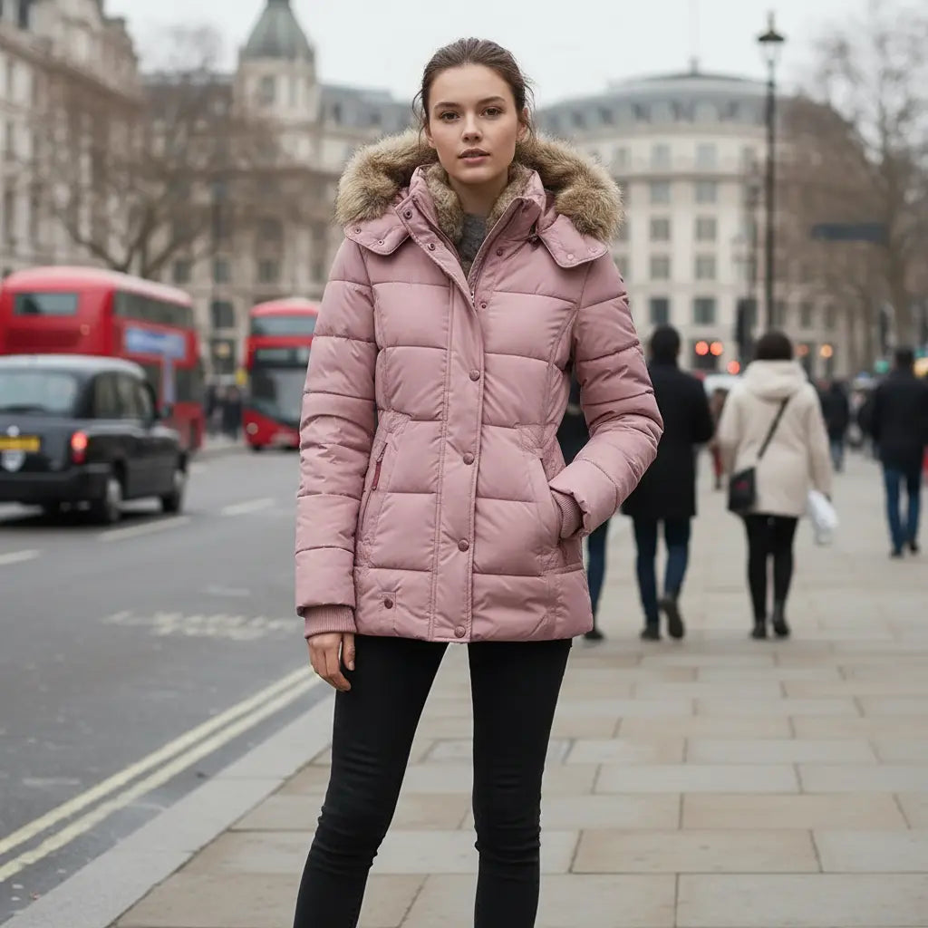 Liora – Stylish Women's Winter Coat With Removable Hood For Everyday Comfort