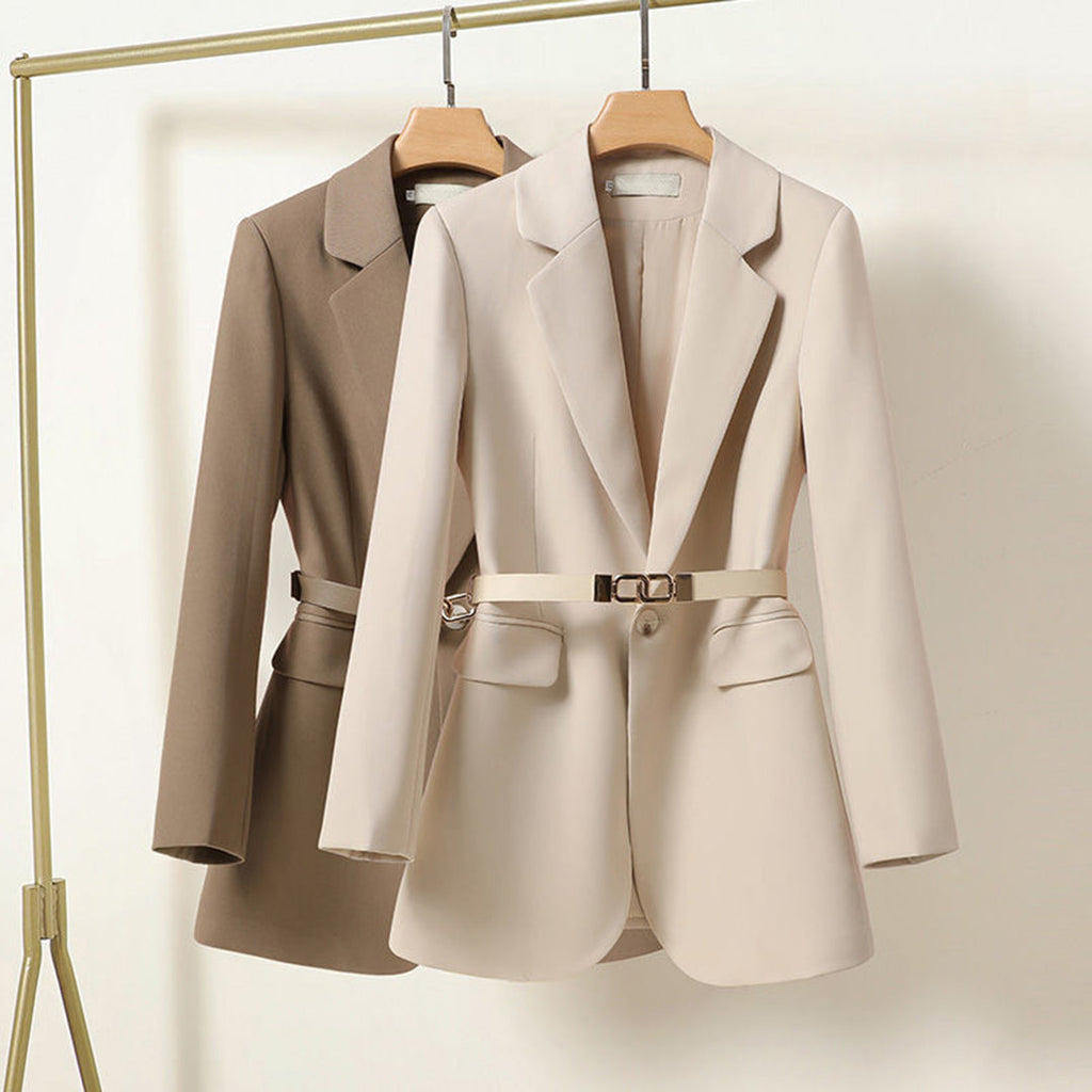 Kaelis Women's Belted Tailored Blazer | Longline Waisted Jacket | Smart Workwear & Occasion Wear