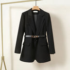 Kaelis Women's Belted Tailored Blazer | Longline Waisted Jacket | Smart Workwear & Occasion Wear