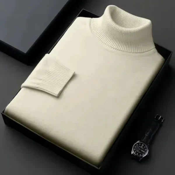 Gauthier Men's Cashmere Blend Turtleneck Sweater | Soft Luxury Roll Neck Jumper for Men
