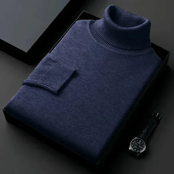 Gauthier Men's Cashmere Blend Turtleneck Sweater | Soft Luxury Roll Neck Jumper for Men