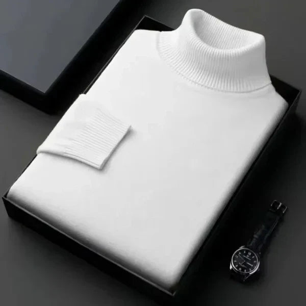 Gauthier Men's Cashmere Blend Turtleneck Sweater | Soft Luxury Roll Neck Jumper for Men
