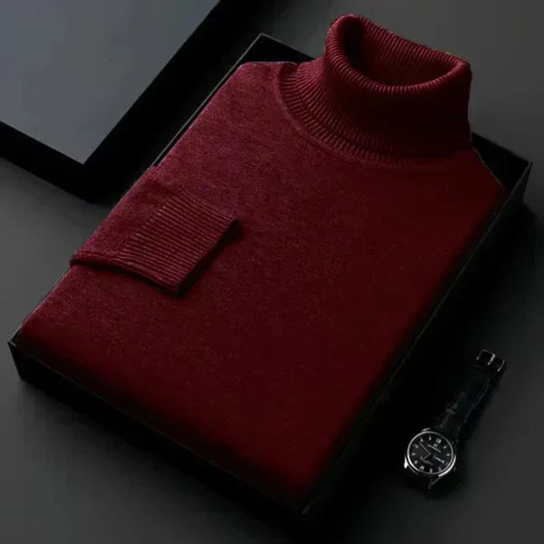 Gauthier Men's Cashmere Blend Turtleneck Sweater | Soft Luxury Roll Neck Jumper for Men