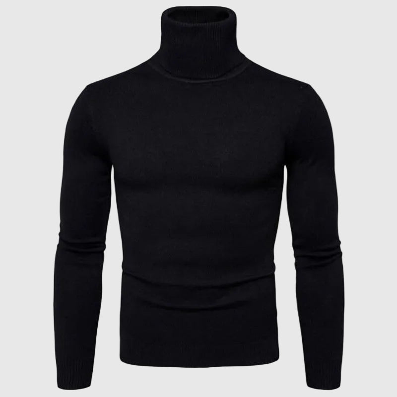 Luciano Men's Merino Wool Turtleneck Sweater | Elegant Comfortable Roll Neck Jumper for Men | Classic Regular Fit Smart Casual