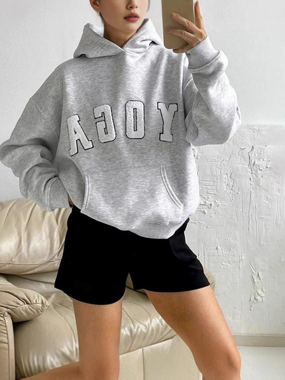 Zen Women's Yoga Hoodie with Trendy Print | Comfortable Cotton Pullover for Women