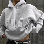 Zen Women's Yoga Hoodie with Trendy Print | Comfortable Cotton Pullover for Women