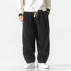 Masaaki Men's Relaxed Wide-Leg Corduroy Trousers | Comfortable Casual Cord Pants for Men