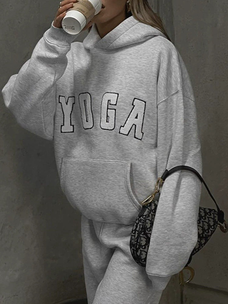 Zen Women's Yoga Hoodie with Trendy Print | Comfortable Cotton Pullover for Women