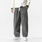 Masaaki Men's Relaxed Wide-Leg Corduroy Trousers | Comfortable Casual Cord Pants for Men