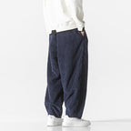 Masaaki Men's Relaxed Wide-Leg Corduroy Trousers | Comfortable Casual Cord Pants for Men