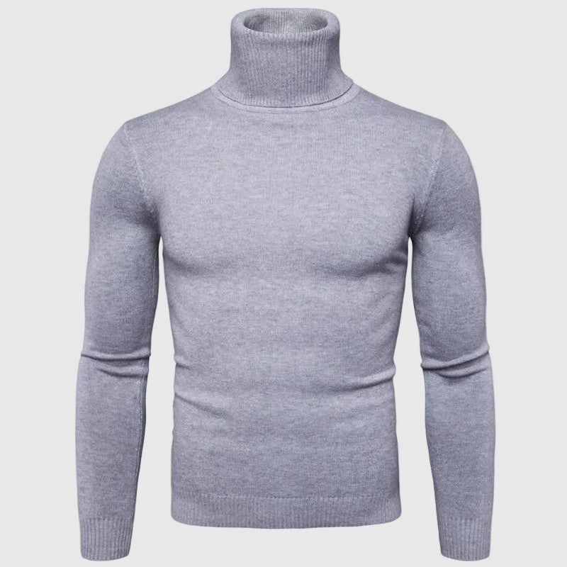 Luciano Men's Merino Wool Turtleneck Sweater | Elegant Comfortable Roll Neck Jumper for Men | Classic Regular Fit Smart Casual