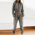 Snuggles Women's Cosy Fleece Hoodie & Jogger Lounge Set | Soft Fleece 2-Piece Hoodie Set for Women | Warm Everyday Loungewear