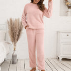 Ember Women's Cosy Fleece Pyjama Set | Long Sleeve Top & Comfortable Trousers