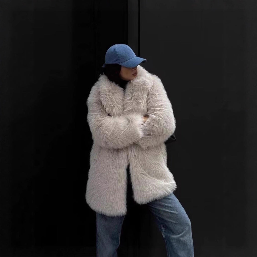 Vivienne Women's Luxury Cropped Faux Fur Jacket | Elegant Soft Fluffy Jacket for Women | Chic Statement Winter Outerwear