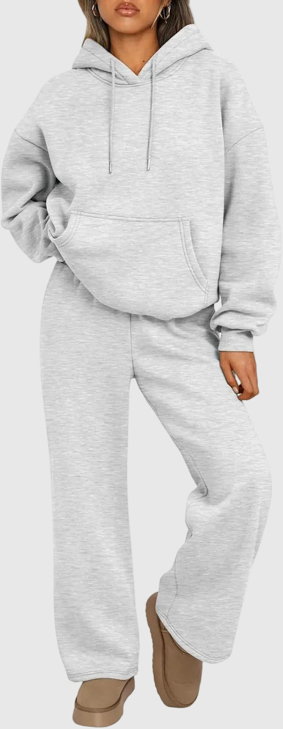 Luxe Women's Oversized Hoodie & Jogger Lounge Set | Soft Cotton Two-Piece Loungewear for Women