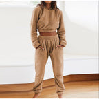Snuggles Women's Cosy Fleece Hoodie & Jogger Lounge Set | Soft Fleece 2-Piece Hoodie Set for Women | Warm Everyday Loungewear