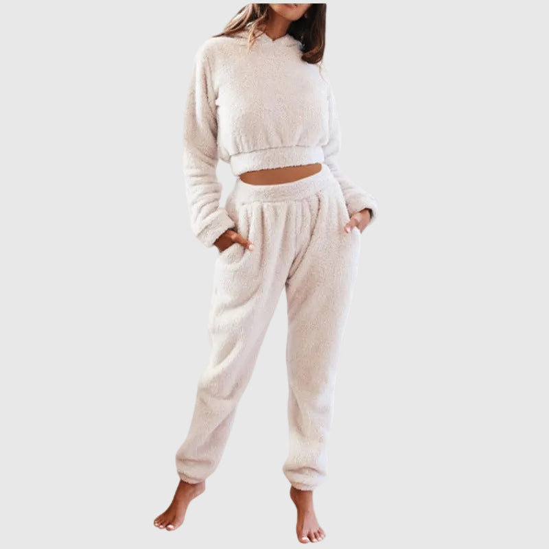 Snuggles Women's Cosy Fleece Hoodie & Jogger Lounge Set | Soft Fleece 2-Piece Hoodie Set for Women | Warm Everyday Loungewear