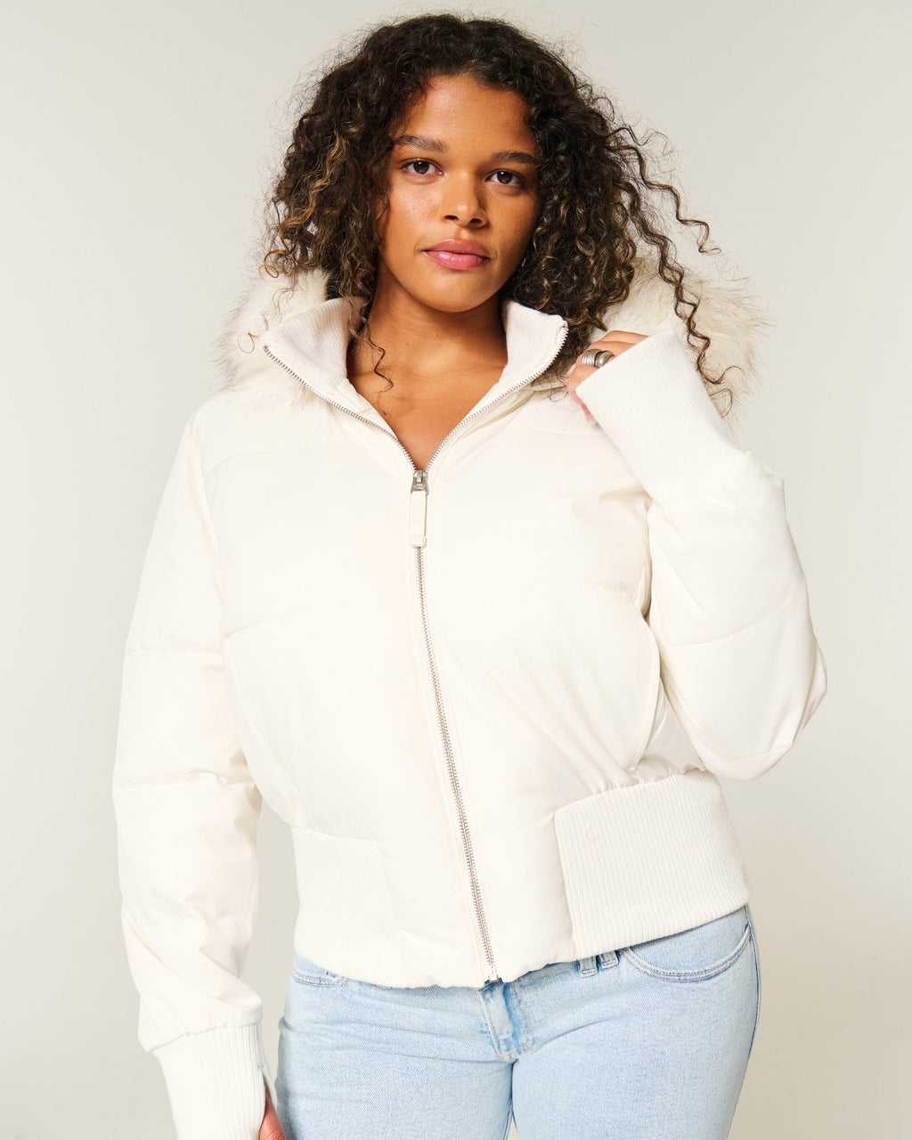 Émilie Women's Quilted Winter Jacket with Removable Hood | Mid-Length Padded Coat for Women