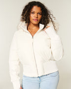 Émilie Women's Quilted Winter Jacket with Removable Hood | Mid-Length Padded Coat for Women