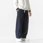 Masaaki Men's Relaxed Wide-Leg Corduroy Trousers | Comfortable Casual Cord Pants for Men