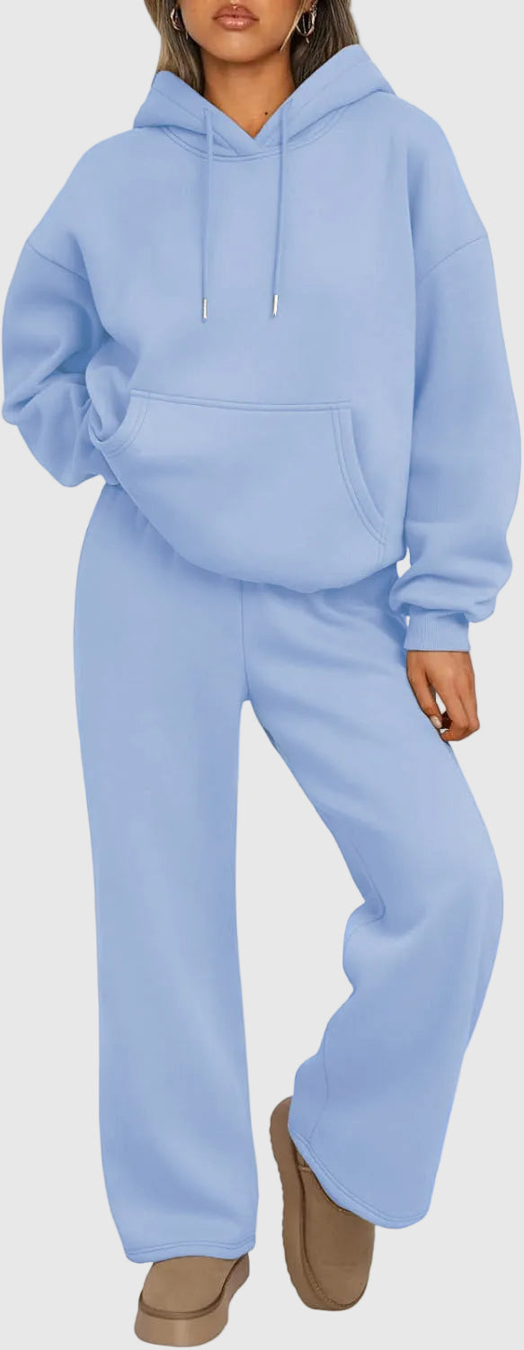 Luxe Women's Oversized Hoodie & Jogger Lounge Set | Soft Cotton Two-Piece Loungewear for Women