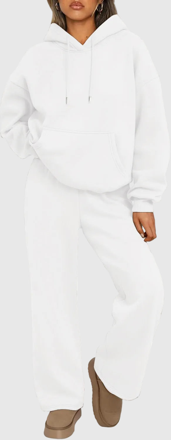 Luxe Women's Oversized Hoodie & Jogger Lounge Set | Soft Cotton Two-Piece Loungewear for Women