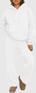 Luxe Women's Oversized Hoodie & Jogger Lounge Set | Soft Cotton Two-Piece Loungewear for Women