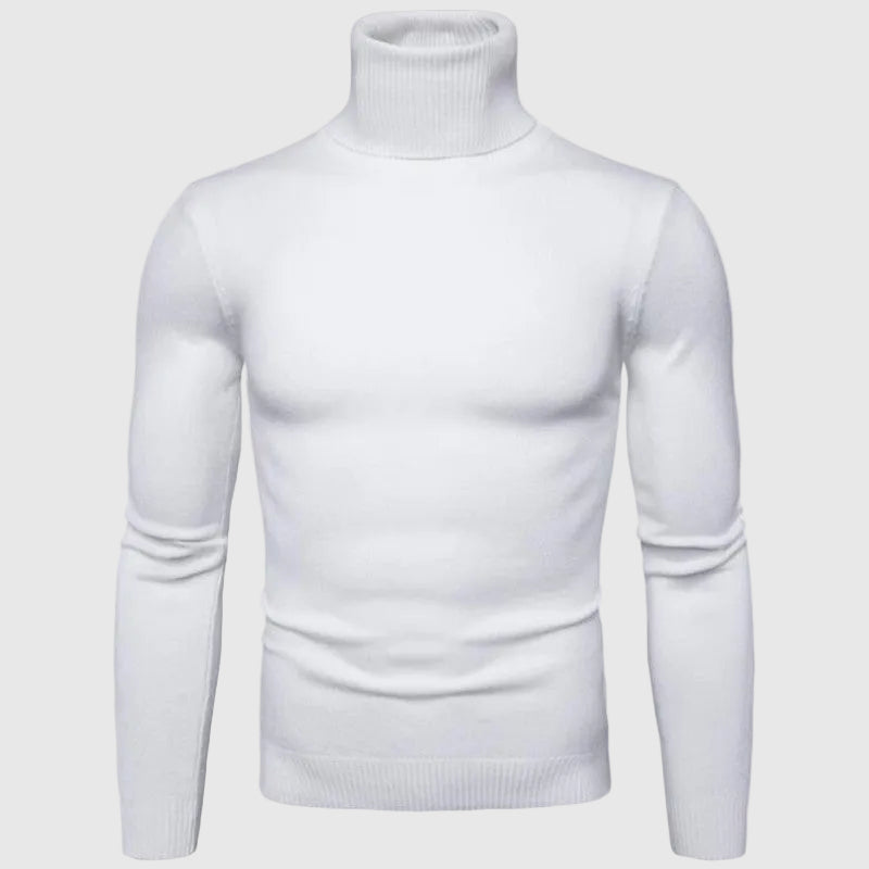 Luciano Men's Merino Wool Turtleneck Sweater | Elegant Comfortable Roll Neck Jumper for Men | Classic Regular Fit Smart Casual