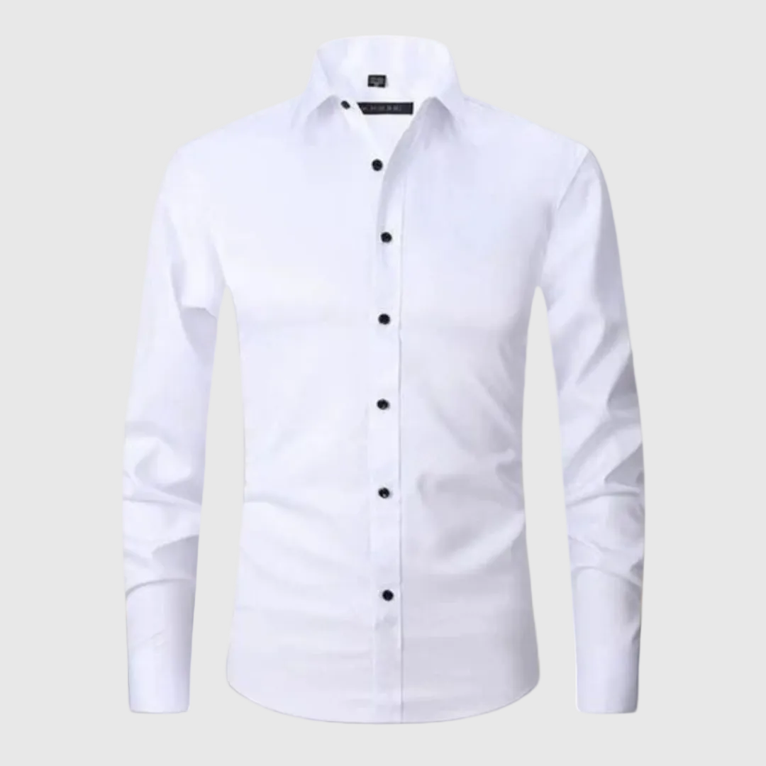 Nikolai Men's Stretch Wrinkle-Free Casual Shirt | Non-Iron Performance Shirt for Men | Everyday Smart Casual Comfort