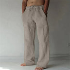 Men's Baggy Linen Blend Summer Trousers | Wide Leg Relaxed Fit Casual Pants for Men | Holiday & Everyday Wear