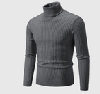Leandro Men's Merino Wool Turtleneck Sweater | Warm Relaxed Fit Roll Neck for Men | Stylish Comfortable Knitwear