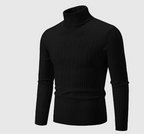 Leandro Men's Merino Wool Turtleneck Sweater | Warm Relaxed Fit Roll Neck for Men | Stylish Comfortable Knitwear