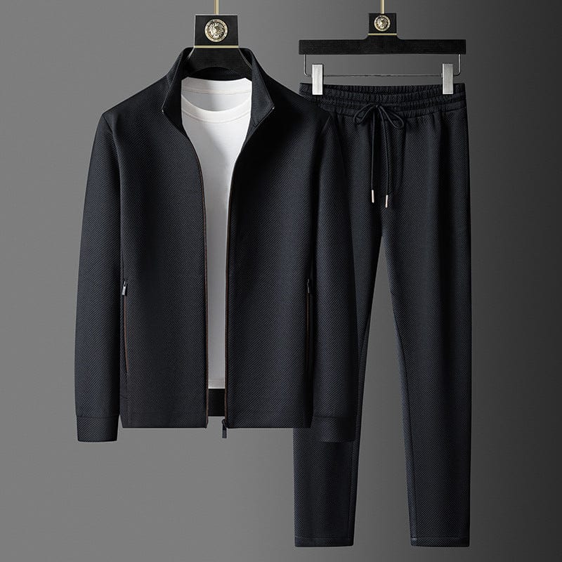 Sprint Men's Stylish Zip-Up Tracksuit Set | Breathable Casual Zip Jacket & Joggers for Men | Comfortable Everyday Athleisure Co-Ord Set