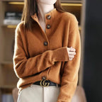 Pierina Women's Cashmere Blend Open Front Cardigan | Elegant Waterfall Drape Cardigan for Women | Luxury Smart Casual Knitwear