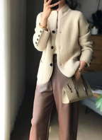 Lucille Cardigan Woman – Soft Cashmere Buttoned Sweater & Elegant Classic Cut