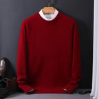 Raffael Men's Premium Cashmere Blend Crew Neck Sweater | Timeless Soft Luxury Knit Jumper for Men