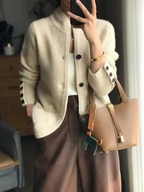 Lucille Cardigan Woman – Soft Cashmere Buttoned Sweater & Elegant Classic Cut