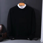 Raffael Men's Premium Cashmere Blend Crew Neck Sweater | Timeless Soft Luxury Knit Jumper for Men