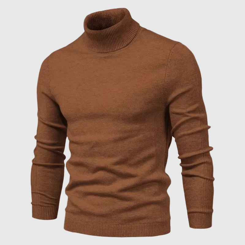 Nico Men's Merino Wool Blend Turtleneck Sweater | Soft Warm Roll Neck Jumper for Men | Smart Casual Everyday Winter Knitwear