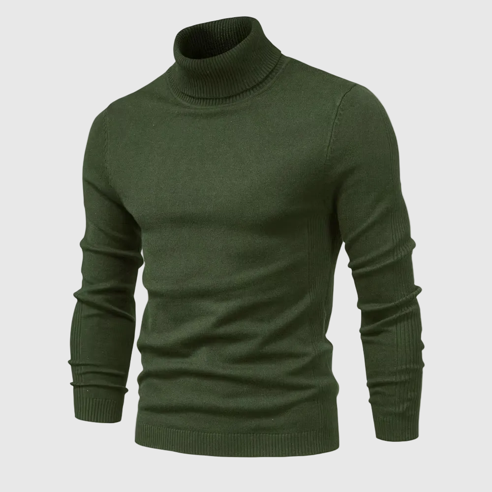 Nico Men's Merino Wool Blend Turtleneck Sweater | Soft Warm Roll Neck Jumper for Men | Smart Casual Everyday Winter Knitwear
