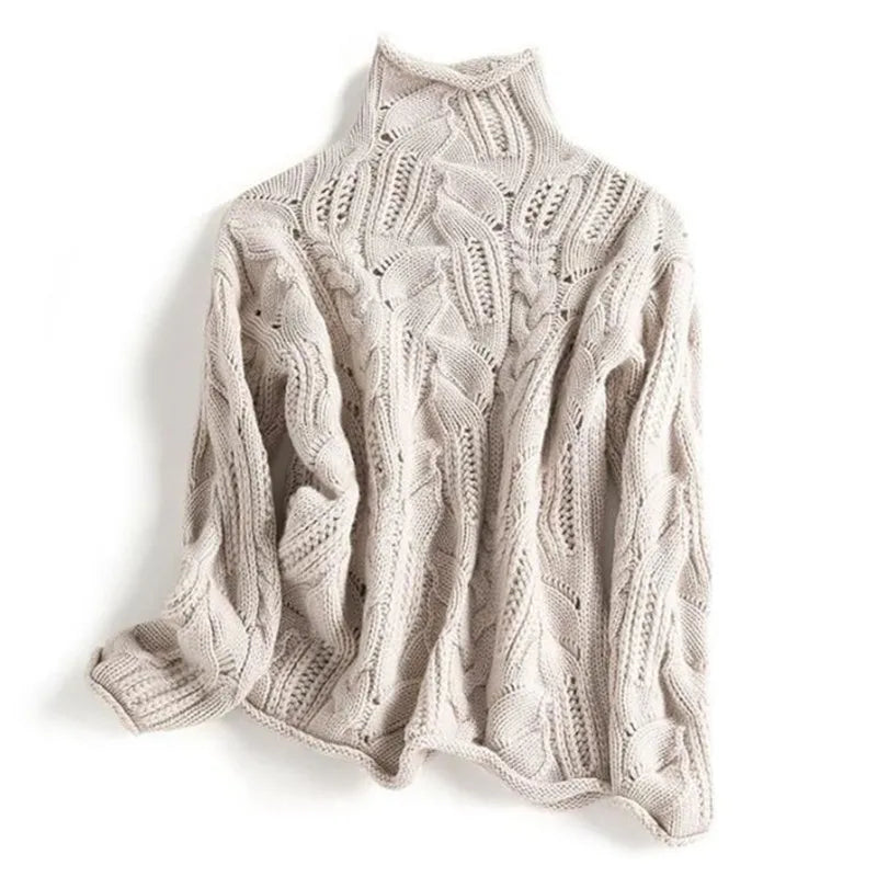 Lusa Women’s Luxury Cashmere Sweater with Minimalist Design & Soft Warmth
