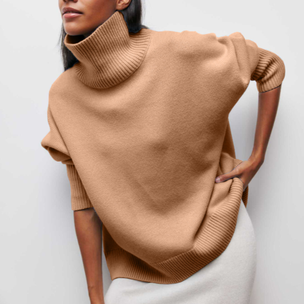 Berenice Women's Cashmere Turtleneck Sweater | Luxury Roll Neck Knit Jumper