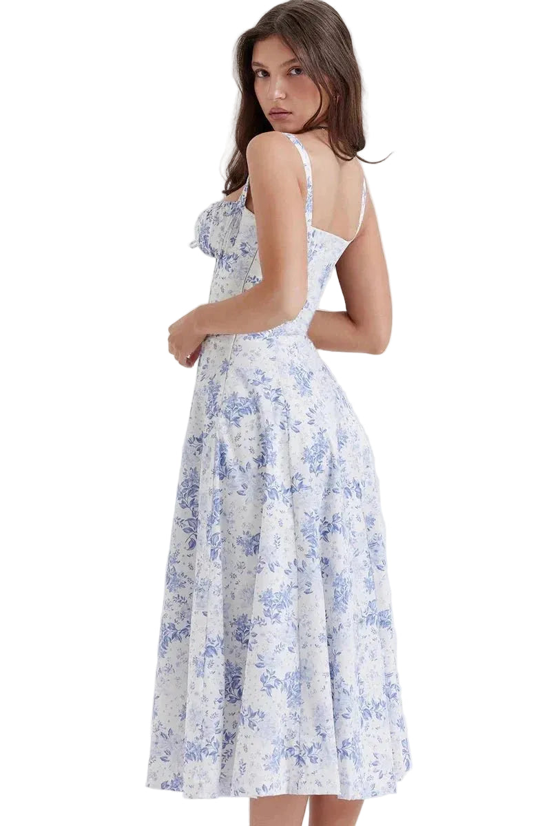 Scarlett | Women’s Floral Midi Dress – Lightweight Summer Dress | Casual & Elegant