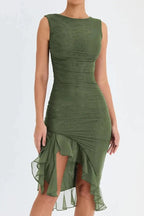 Charlotte Women's Cotton Bodycon Midi Dress | Fitted Silhouette | Casual, Work & Evening