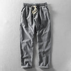 Toby | Men's Baggy Linen Blend Summer Trousers | Wide Leg Relaxed Fit Casual Pants for Men