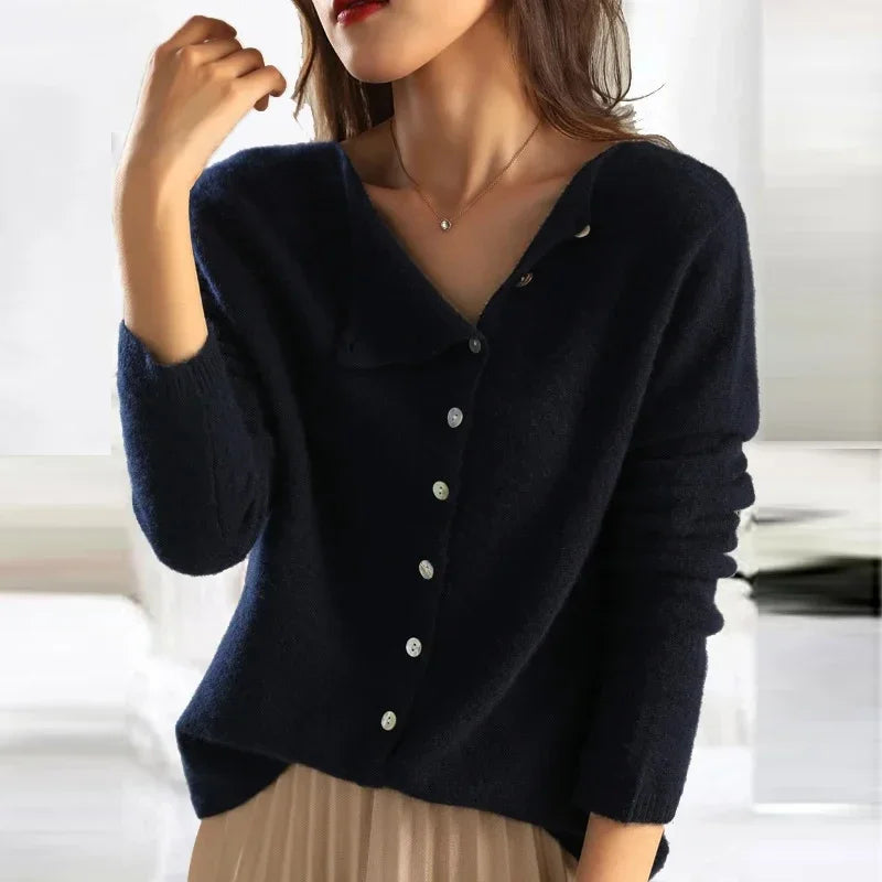 Ginevra Women's Off-Shoulder Knit Sweater | Elegant Soft Cotton Knit Off-Shoulder Top for Women | Smart Casual Everyday Knitwear
