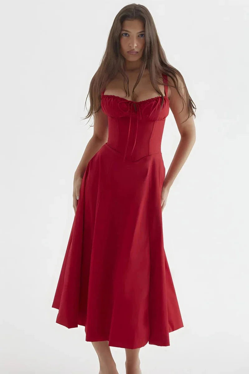 Linsay Women's Midi Dress | Flowy Relaxed Fit | Casual, Work & Evening